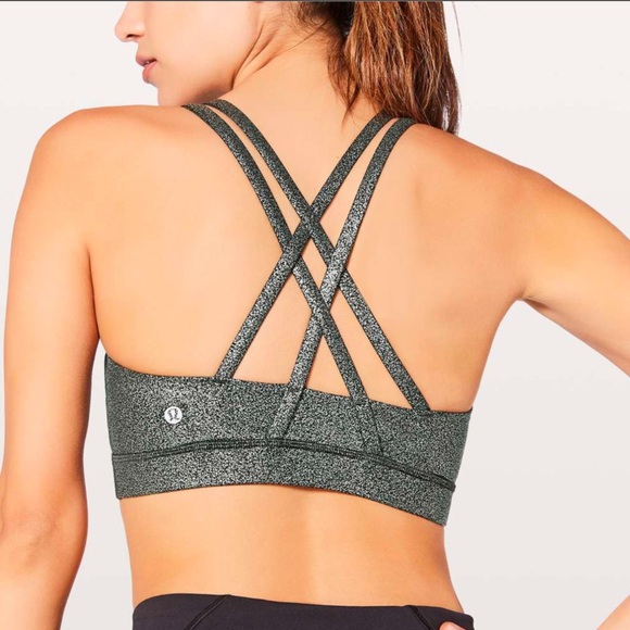 lululemon athletica Other - Lululemon Women’s Sparkling Black Energy sports Bra in size US 8